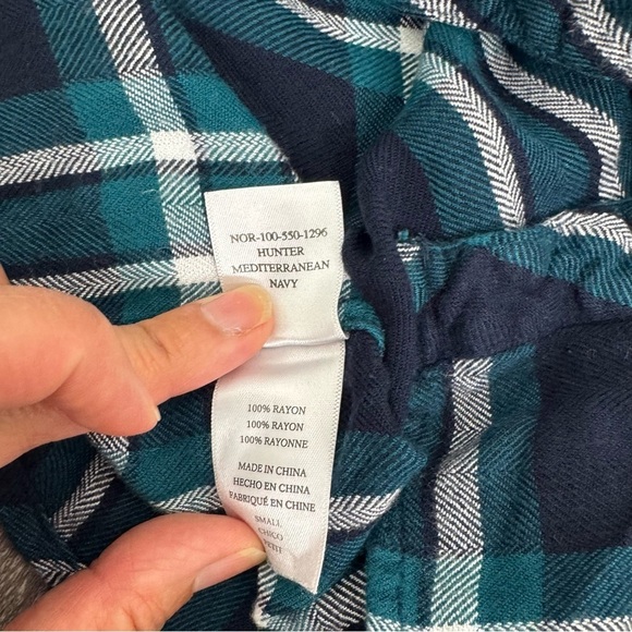 Rails Hunter Plaid Front Button Closure Shirt Blue Green Size Small SM S - Picture 7 of 11